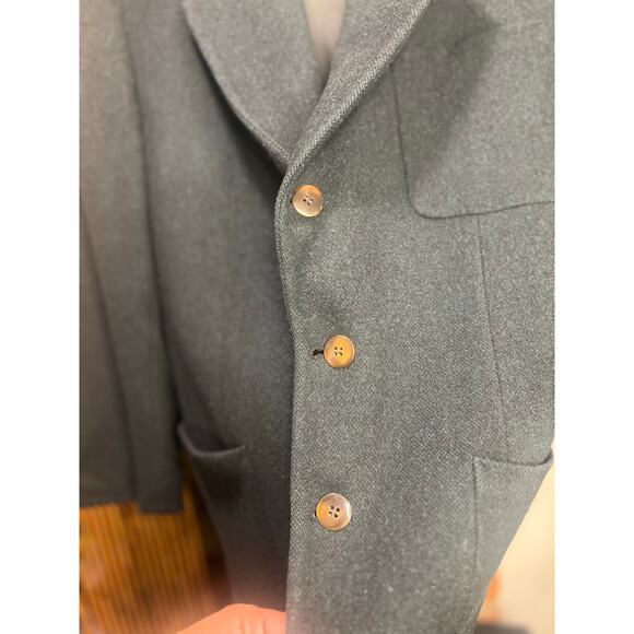 Vintage Mens Nino Cerruti Rue Royal Hyatt & Co Wool Green Blazer Sport Coat 38R - Picture 6 of 10